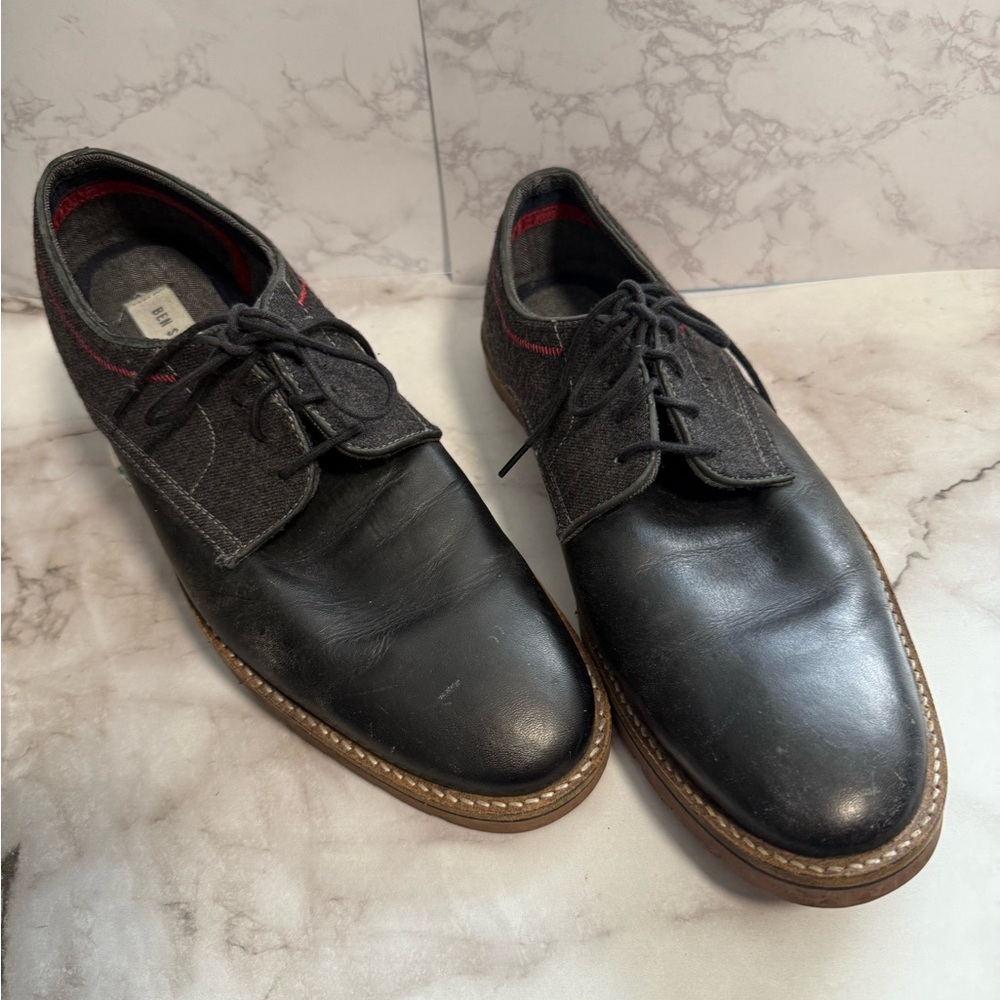 EUC Ben Sherman Elegant Black and Gray Leather Oxfords